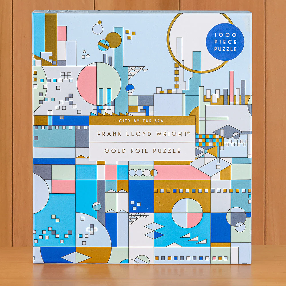 1,000 Piece Jigsaw Puzzle, "City by the Sea" by Frank Lloyd Wright