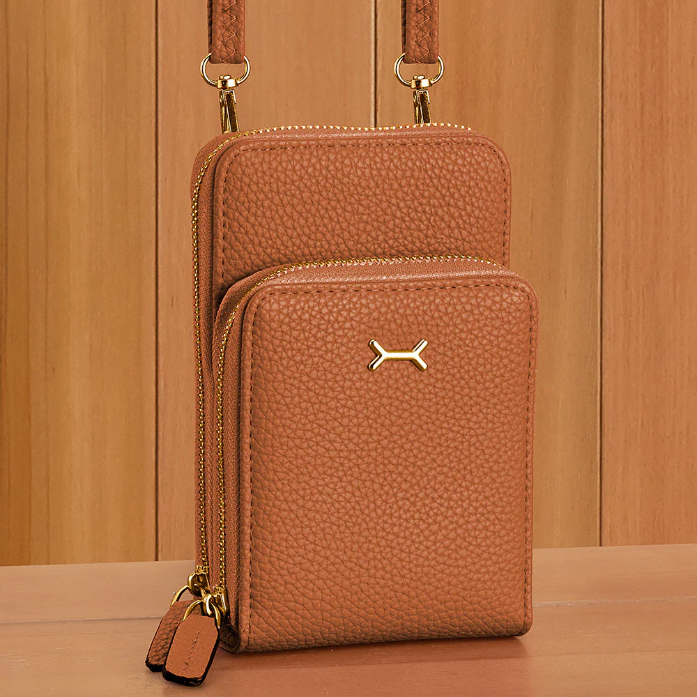 22 Tote Pebbled Vegan Leather Cell Phone Crossbody Purse - Image 5