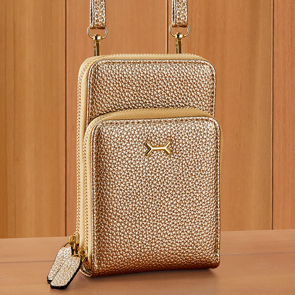 22 Tote Pebbled Vegan Leather Cell Phone Crossbody Purse - Image 6