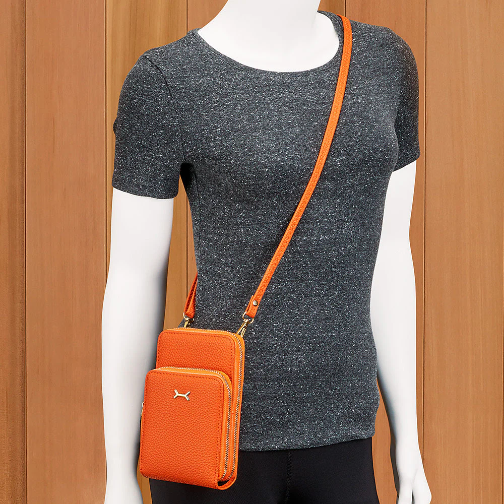 22 Tote Pebbled Vegan Leather Cell Phone Crossbody Purse - Image 9