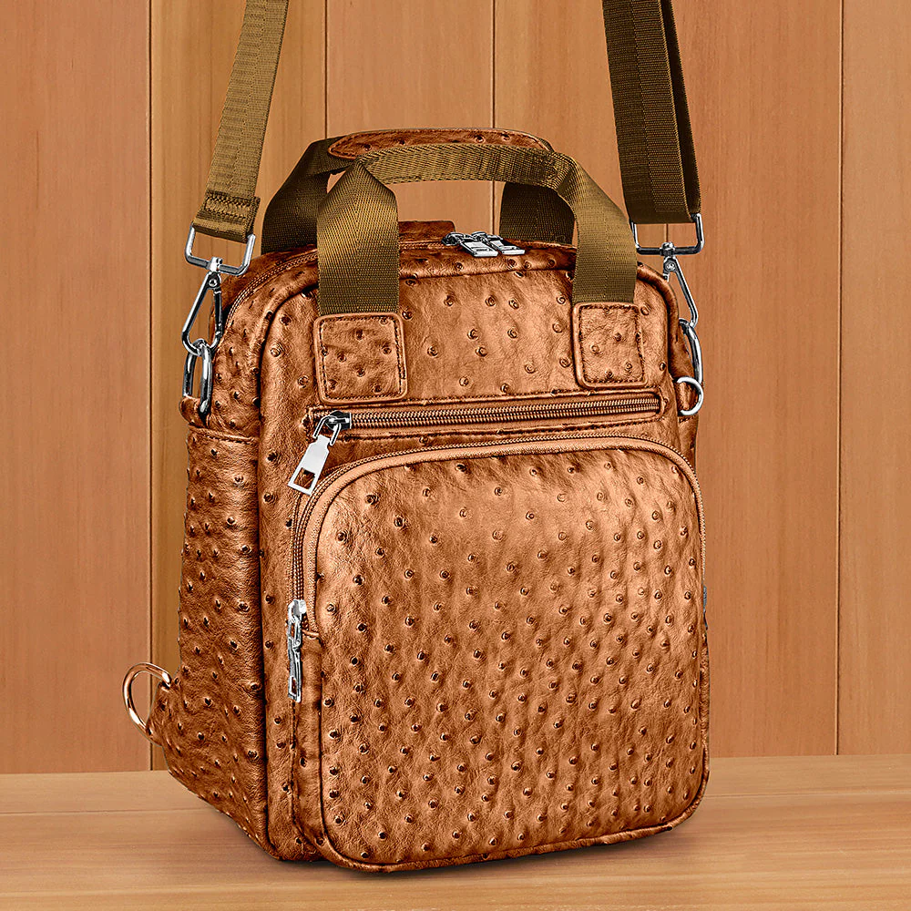 22 Tote Vegan Ostrich Leather Backpack - Image 3
