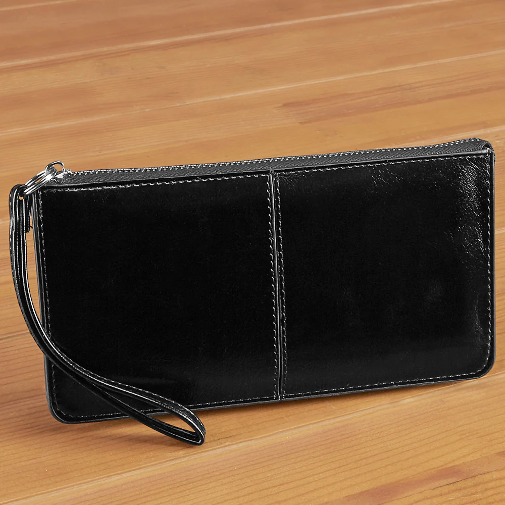 22 Tote Vegan Smooth Leather Three Pocket Wristlet - Image 3