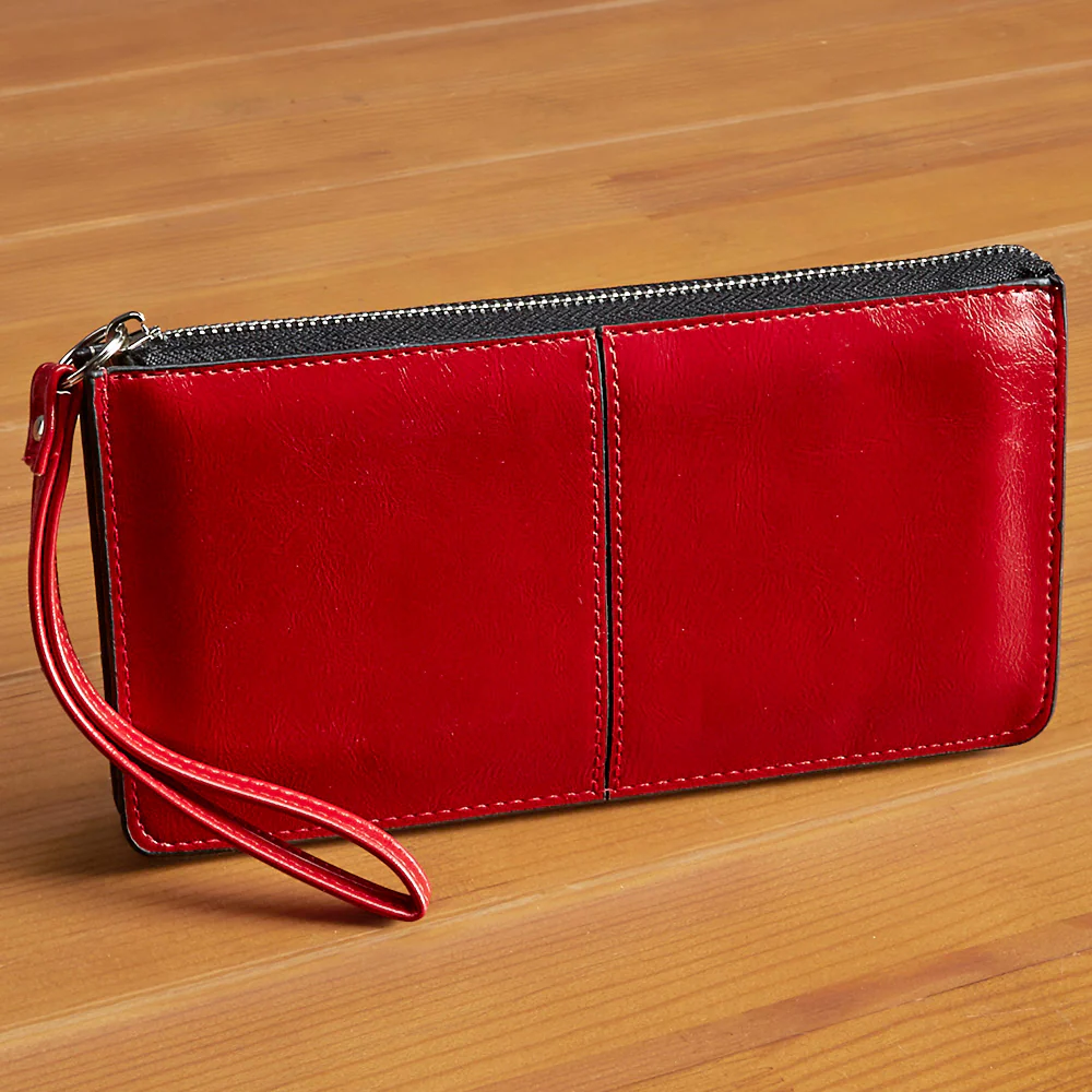 22 Tote Vegan Smooth Leather Three Pocket Wristlet - Image 7