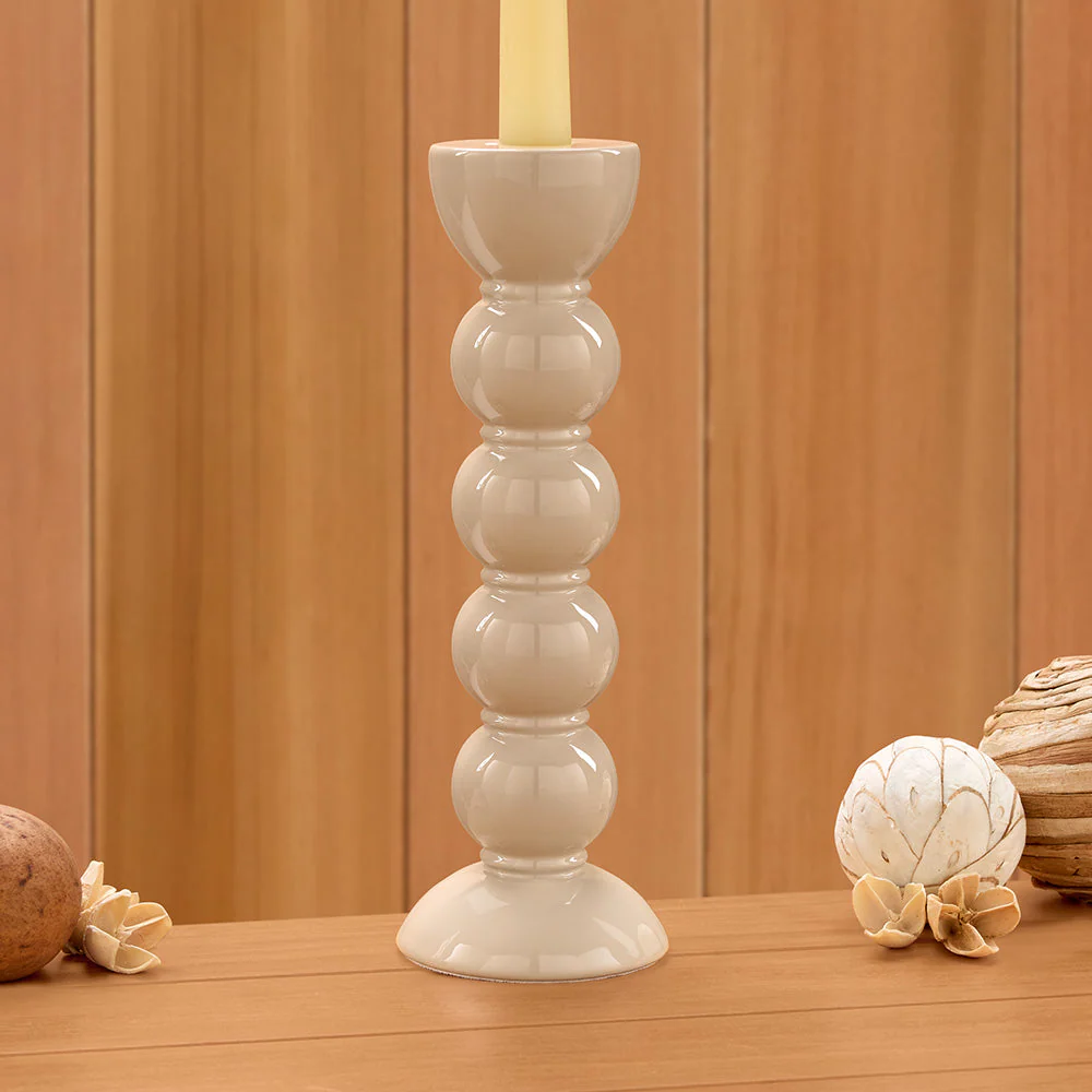 Addison Ross Bobbin Taper Candleholders, Cappuccino - Image 4