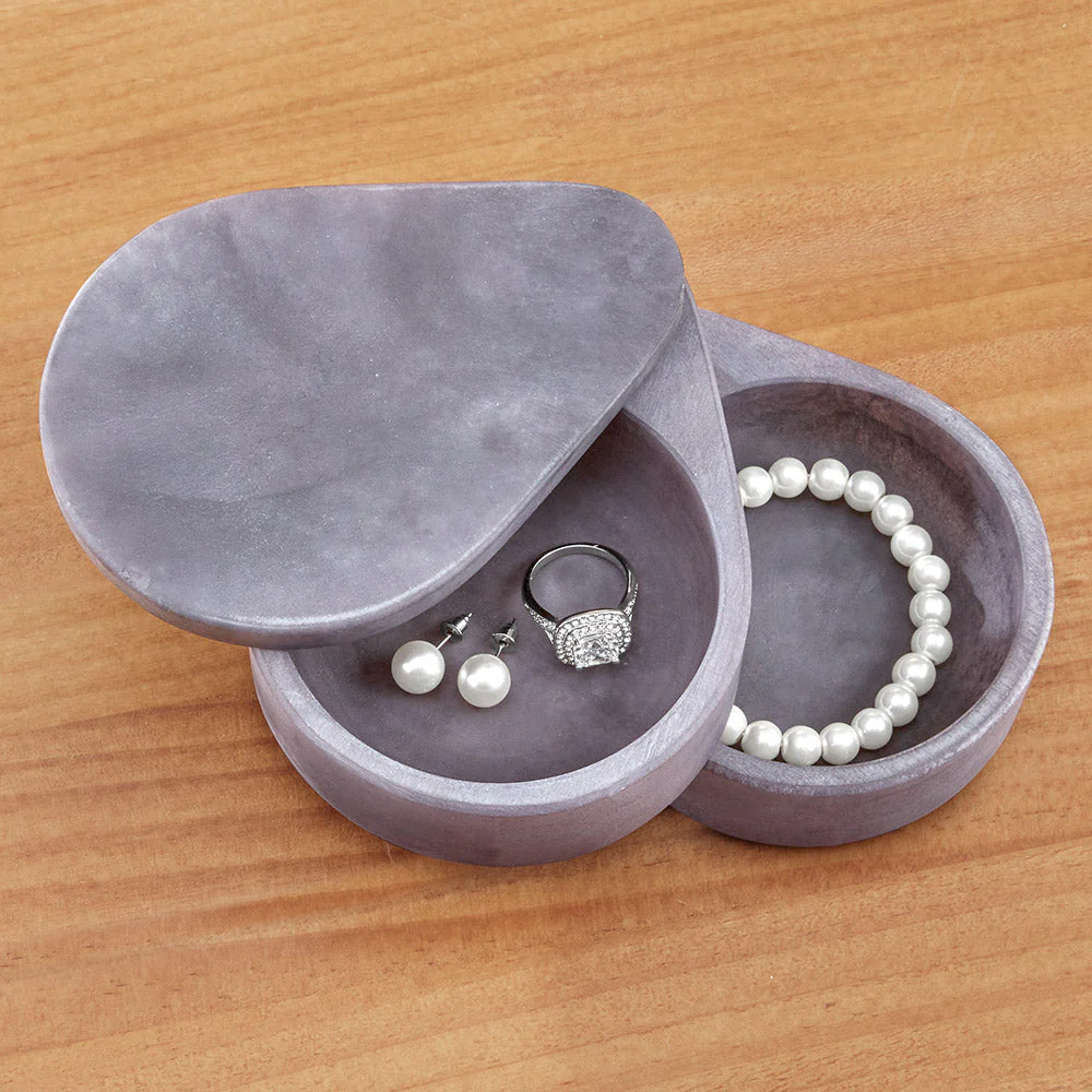 Alabaster Teardrop Swivel Box - Image 2