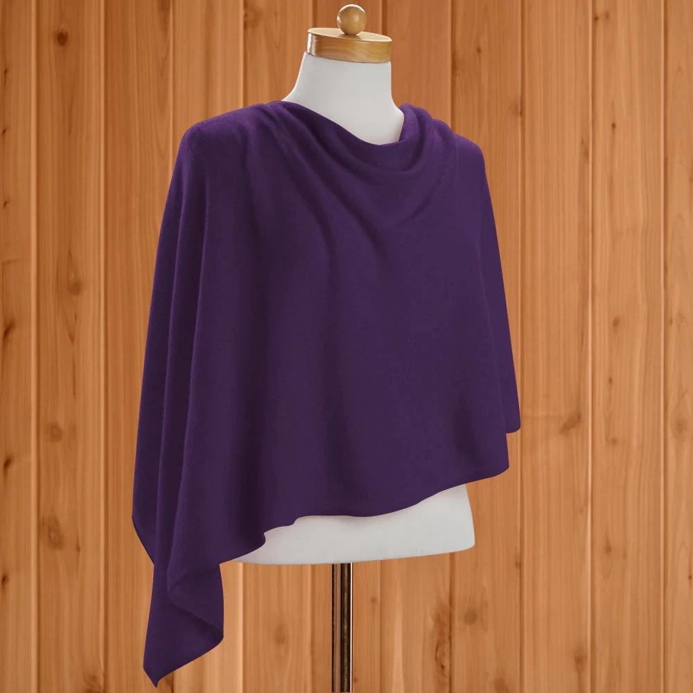 Alashan Cashmere Shawl Wrap, Assorted Purples
