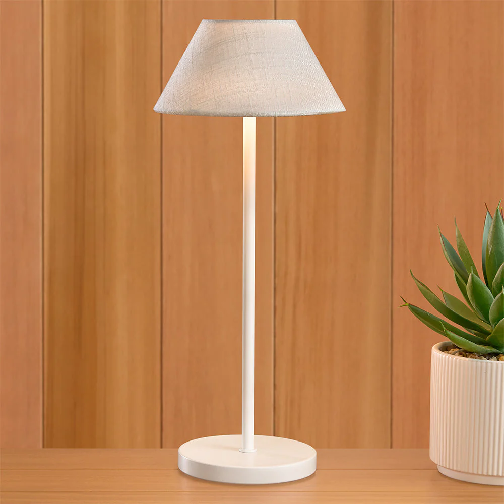 Alluna Cordless Table Lamp with Linen Shade - Image 3