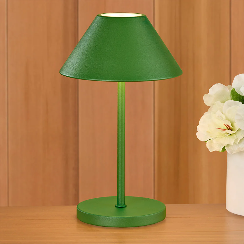 Alluna Cordless Table Lamp with Metal Shade - Image 2