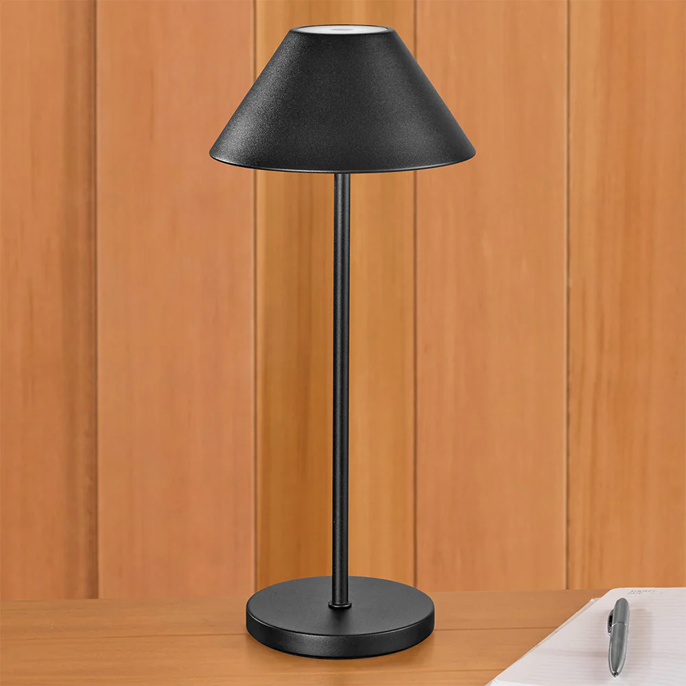 Alluna Cordless Table Lamp with Metal Shade - Image 4