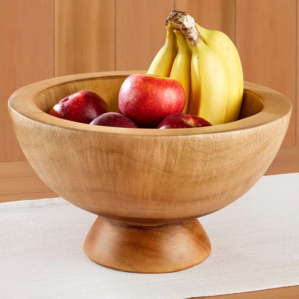 Alpina Suar Wood Footed Bowl