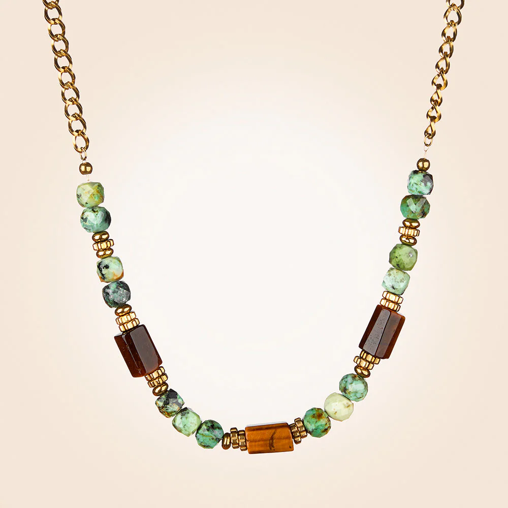 Anartxy Purús Beaded Gold Necklace