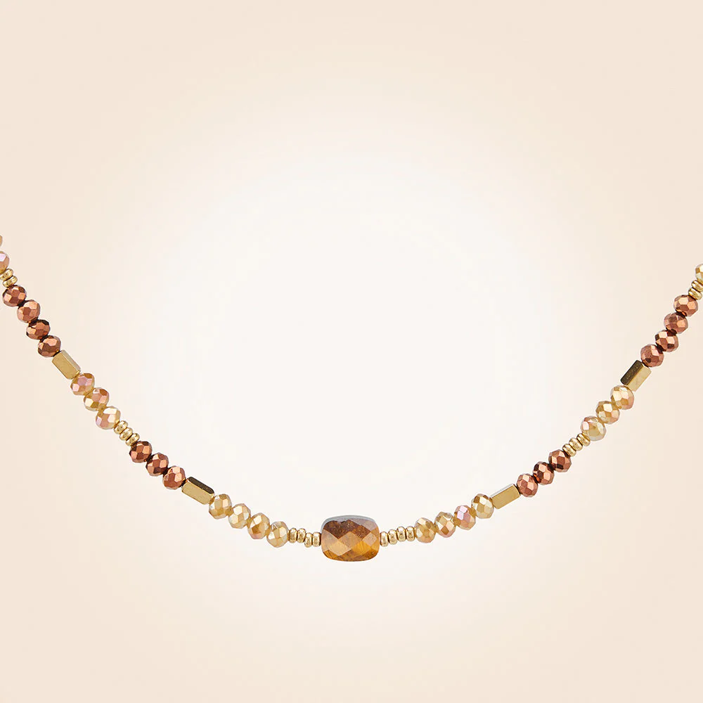 Anartxy Ulla Beaded Necklace, Bronze
