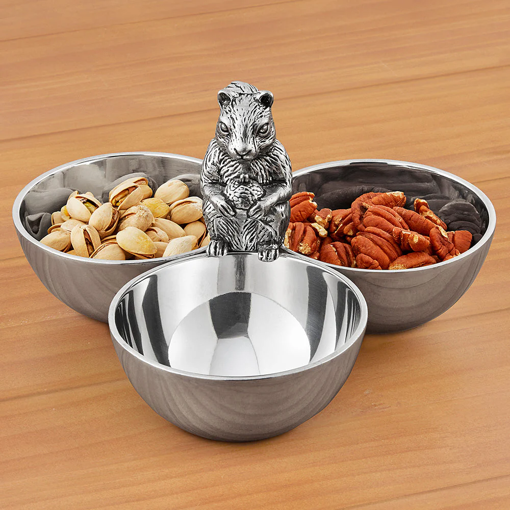 Arthur Court Squirrel 3-Bowl Server - Image 2