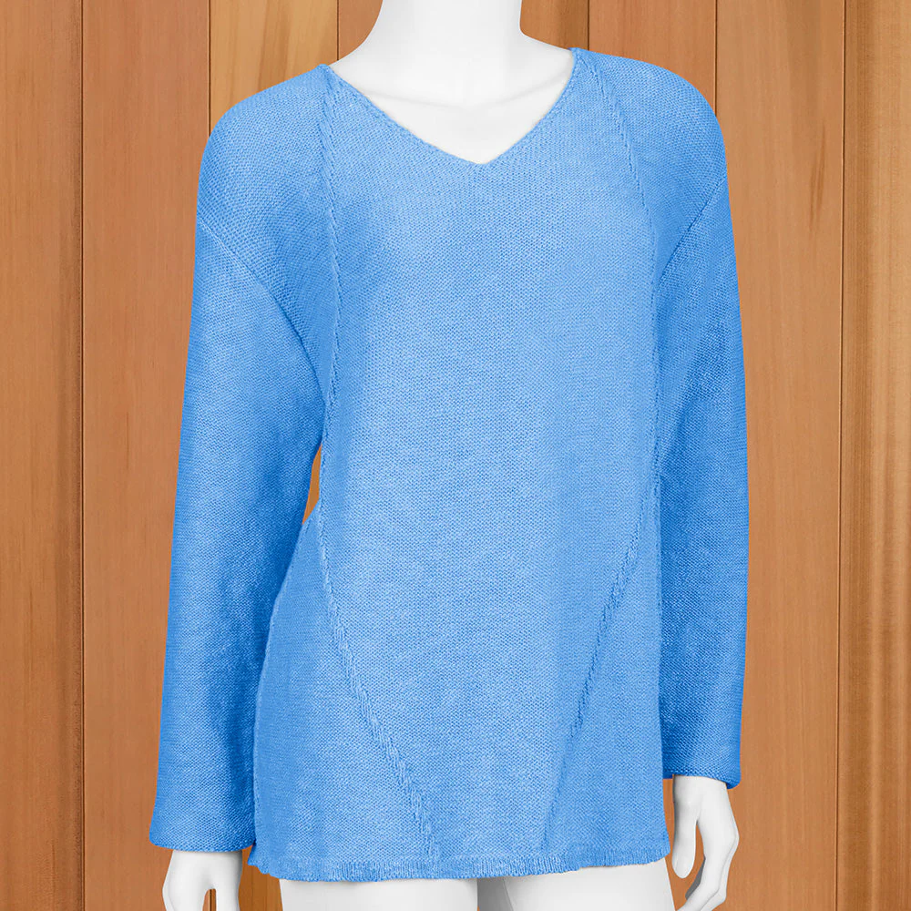 Avalin Women's Cable Detail V-Neck Lightweight Sweater