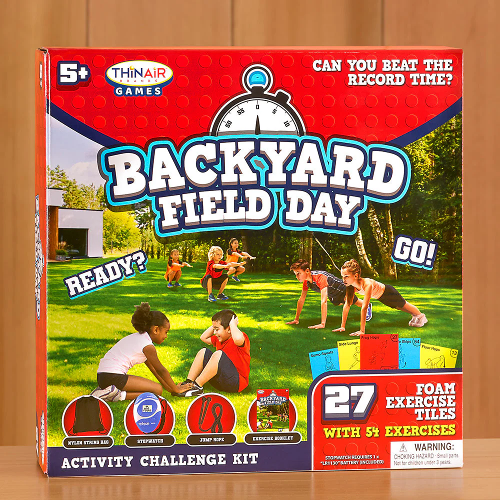 Backyard Field Day Kid's Fitness Activity Game