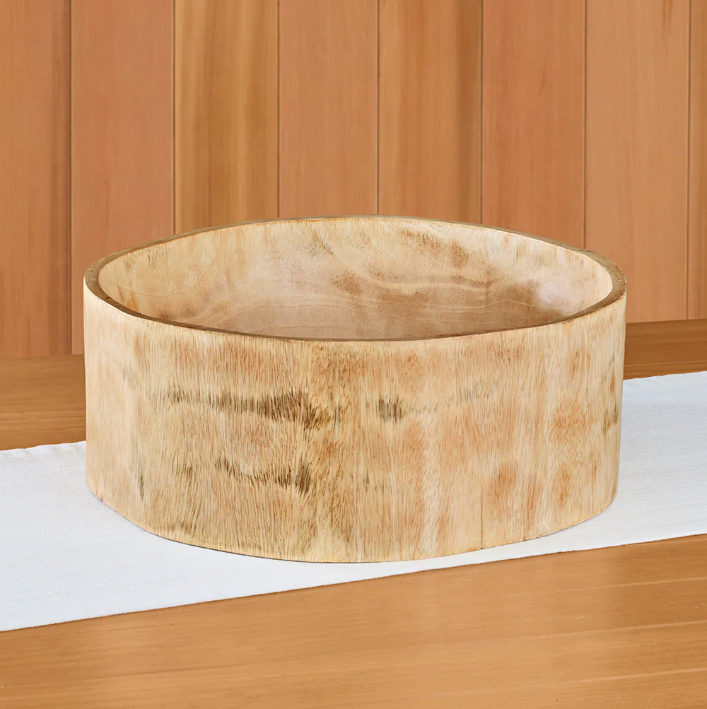 Be Home Hand-Carved Mango Serving Bowl - Image 2