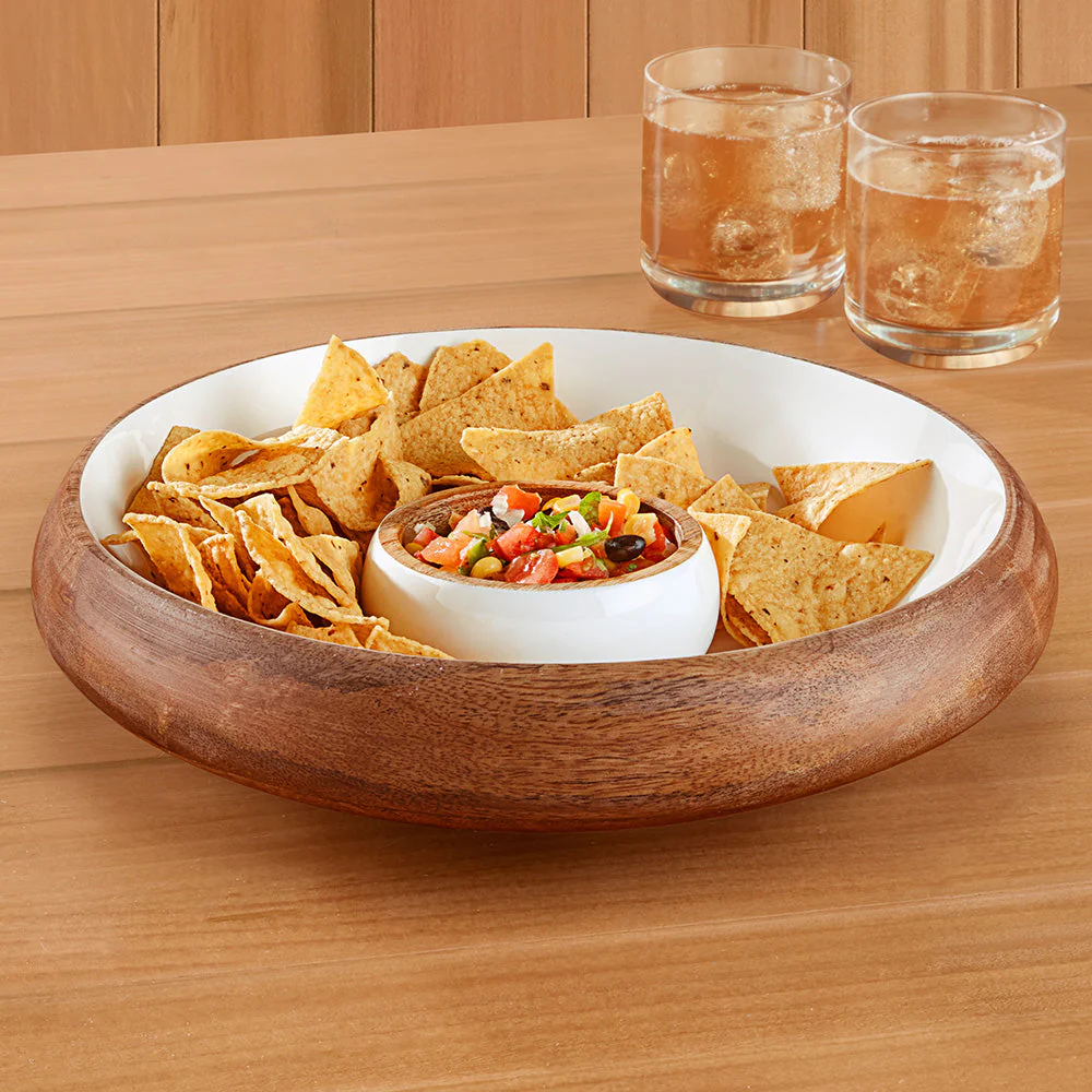 Be Home Madras Enameled Mango Chip & Dip Set - Image 2
