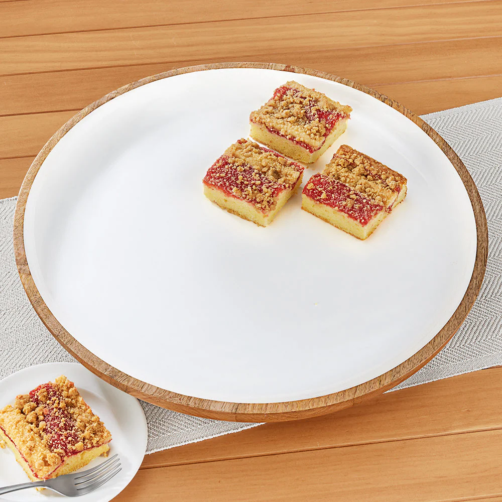 Be Home Madras Enameled Mango Footed Platter - Image 2