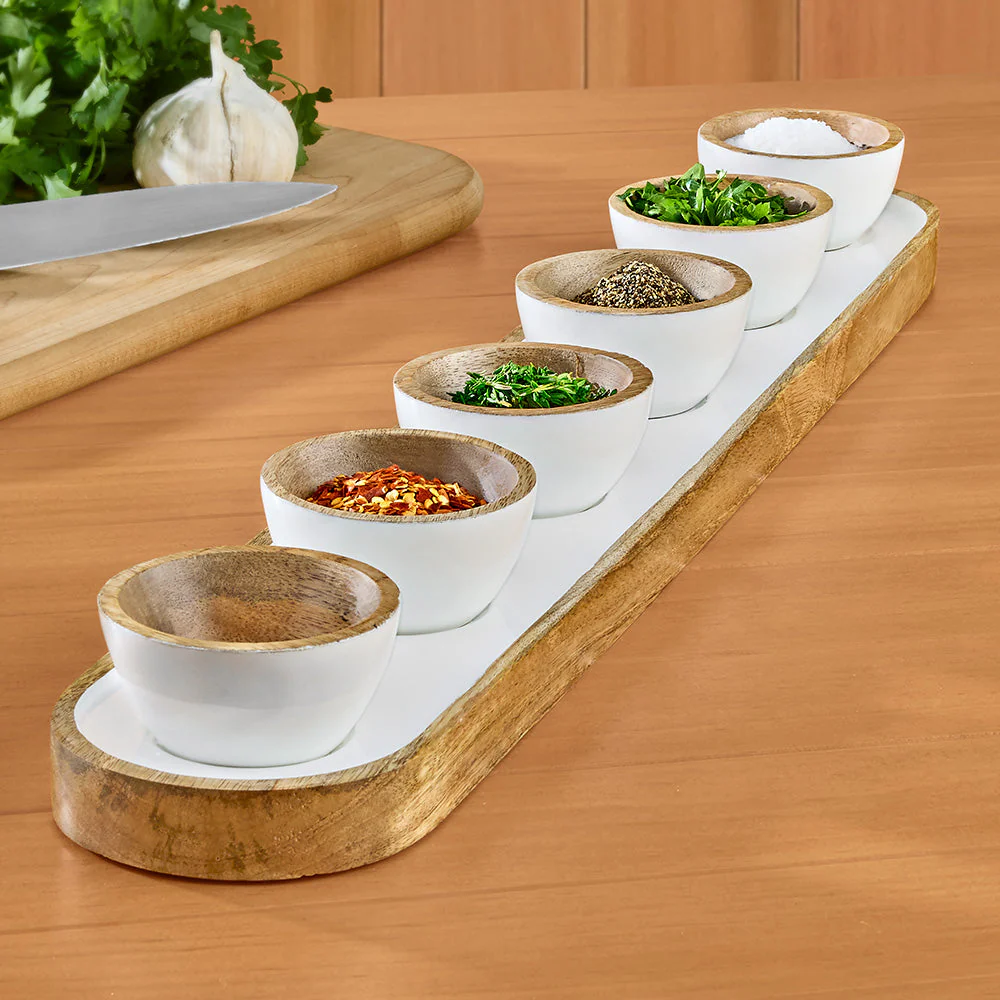 Be Home Madras Enameled Mango Mise En Place Set