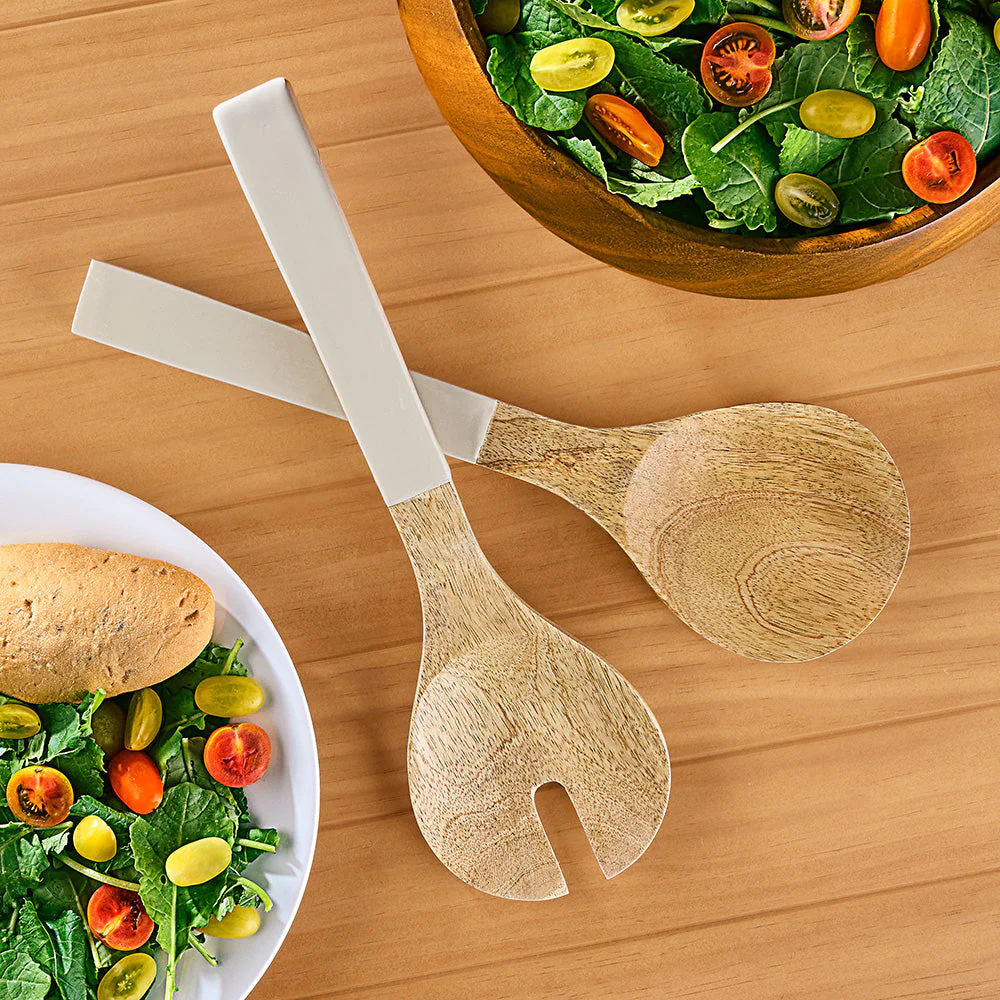 Be Home Madras Enameled Mango Servers - Image 4