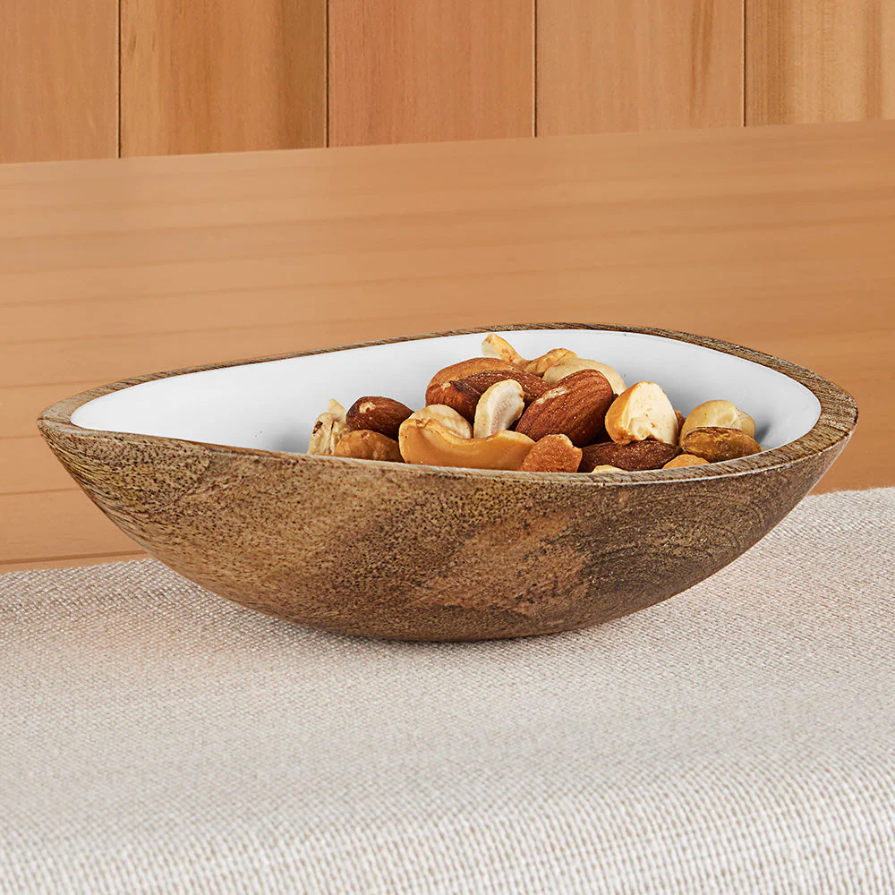 Be Home Madras Enameled Mango Serving Bowls, Shallow - Image 2