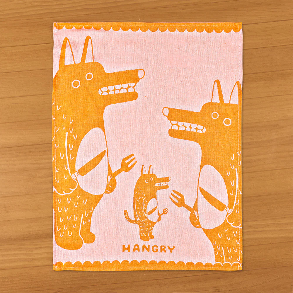 Blue Q Jacquard Tea Towel, "Hangry"