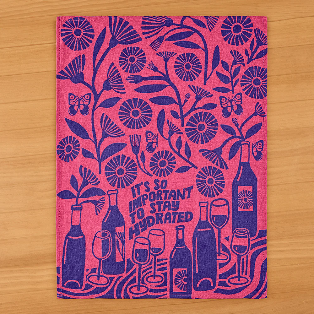 Blue Q Jacquard Tea Towel, "It's So Important to Stay Hydrated" - Image 2