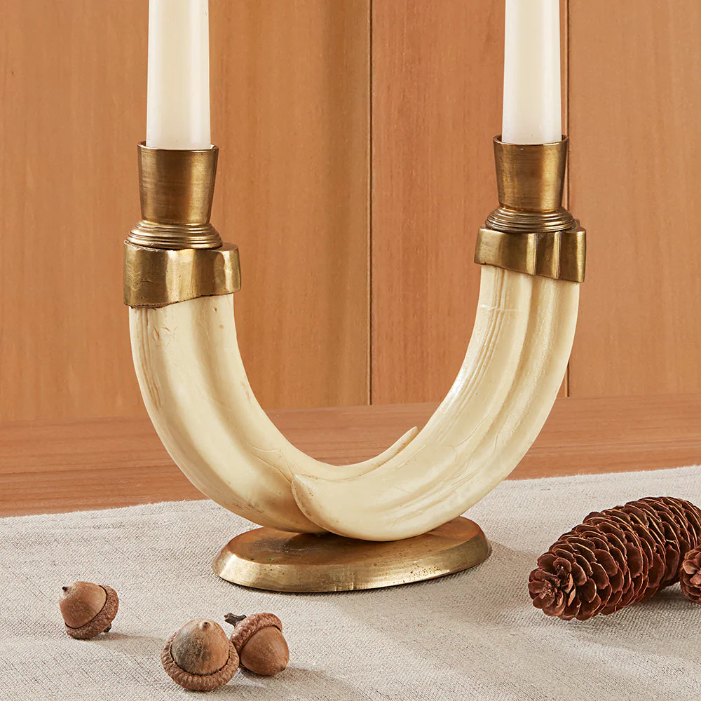 Boar Tusk Candlesticks