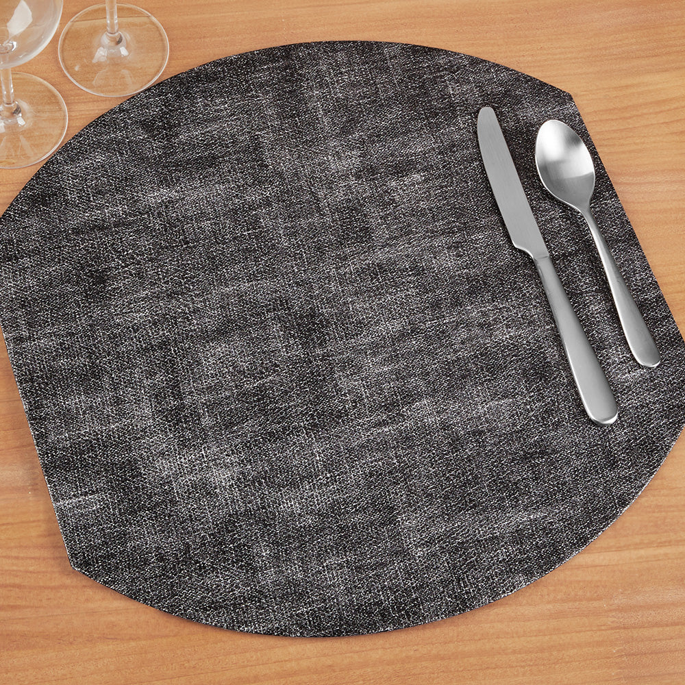 Bodrum Luster Elliptical Felt-Backed Vinyl Placemat - Image 4
