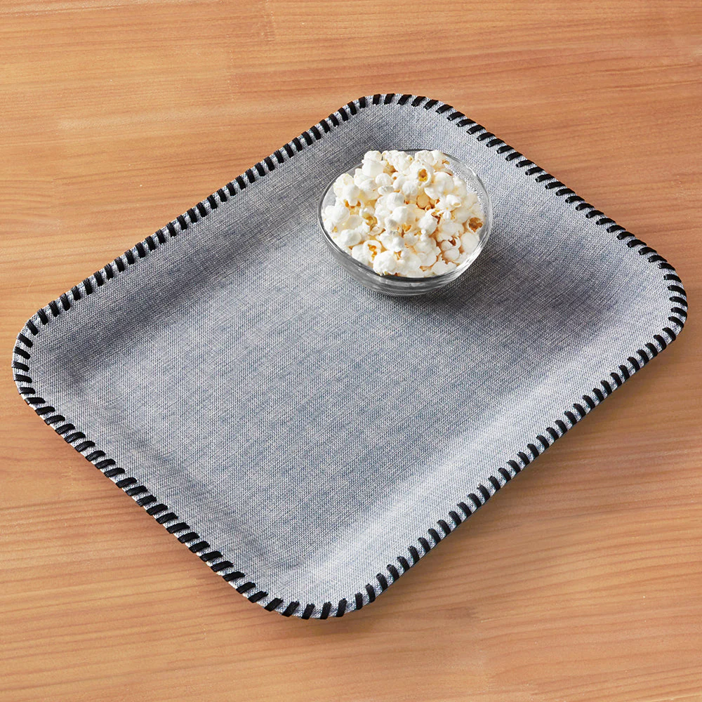 Bodrum Whipstitch Rectangle Vinyl Tray - Image 2