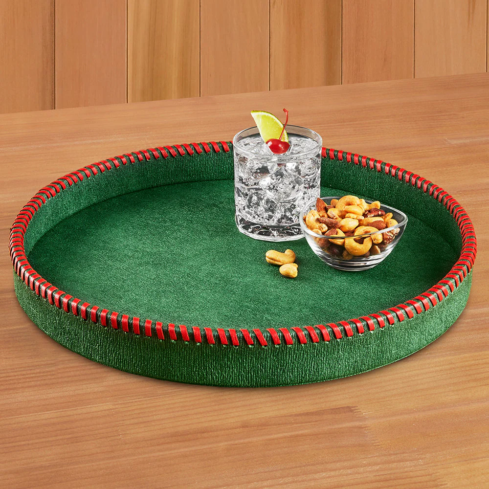 Bodrum Whipstitch Round Vinyl Tray - Image 3