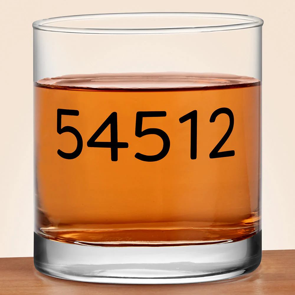 Boulder Junction Zip Code Rocks Glass