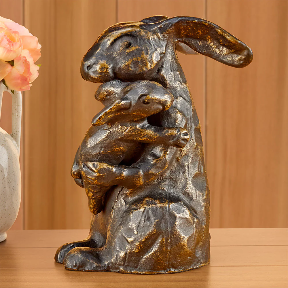 Bronze Mother Rabbit Sculpture