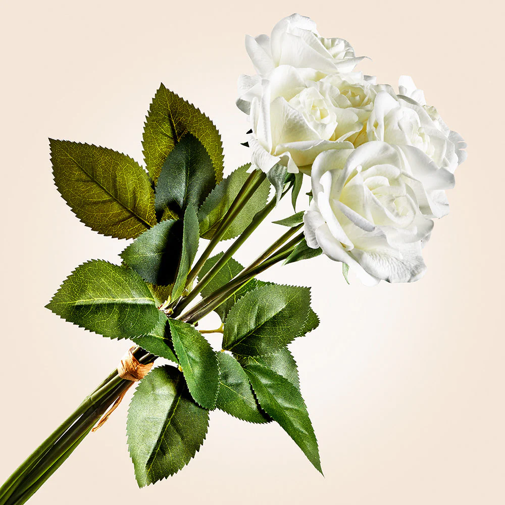 Bundle of Faux Rose Stems, 17" - Image 3