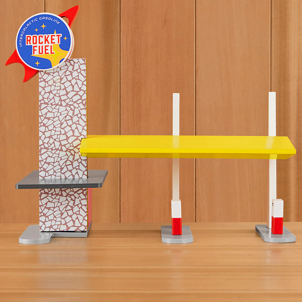 CANDYCAR® Rocket Fuel Station Wooden Toy Car Playset - Image 2
