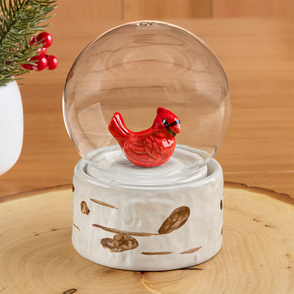 Cardinal Snow Globe Salt & Pepper Shaker Set
