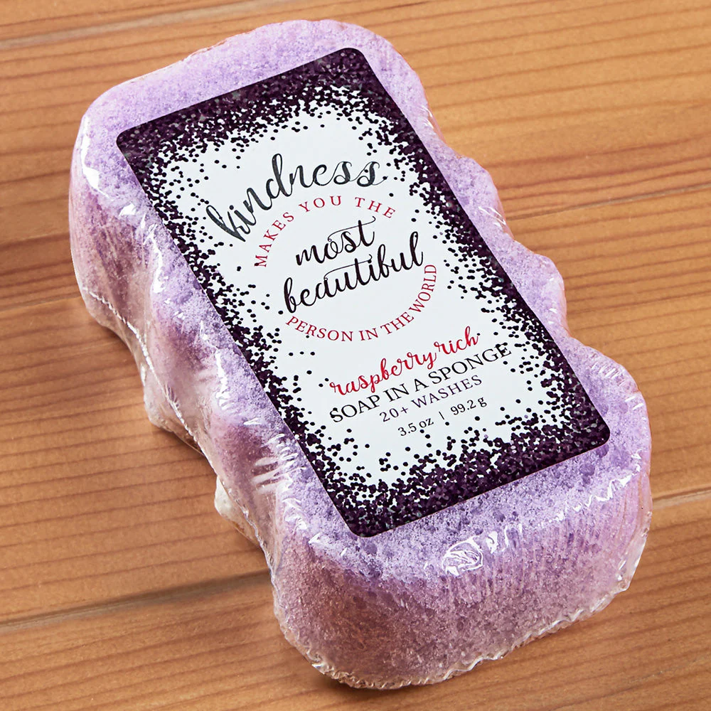 Caren Original Shower Soap Sponge, Raspberry Rich - 3.5 oz - Image 3
