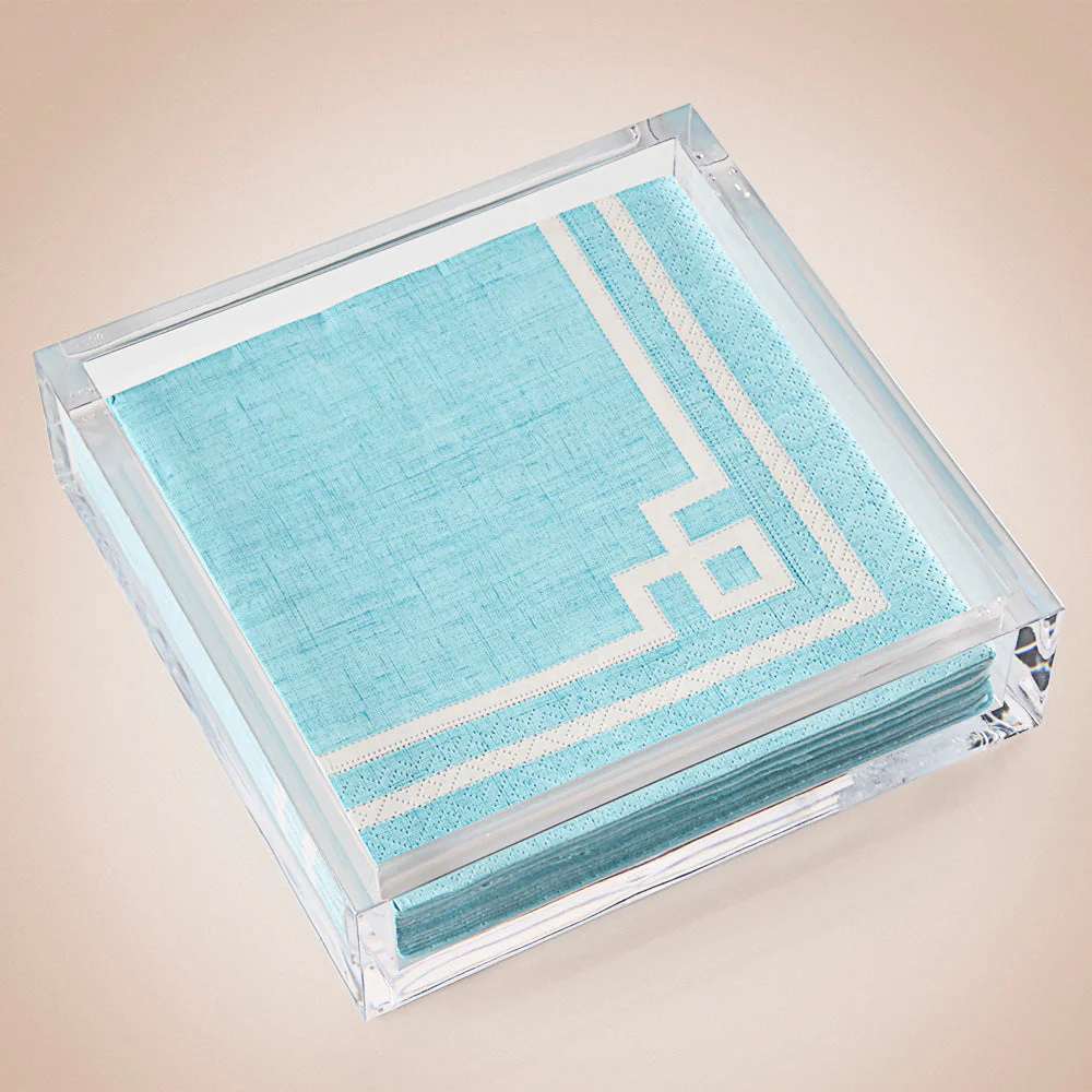 Caspari Acrylic Crystal Lucite Luncheon Napkin Holder - Image 2