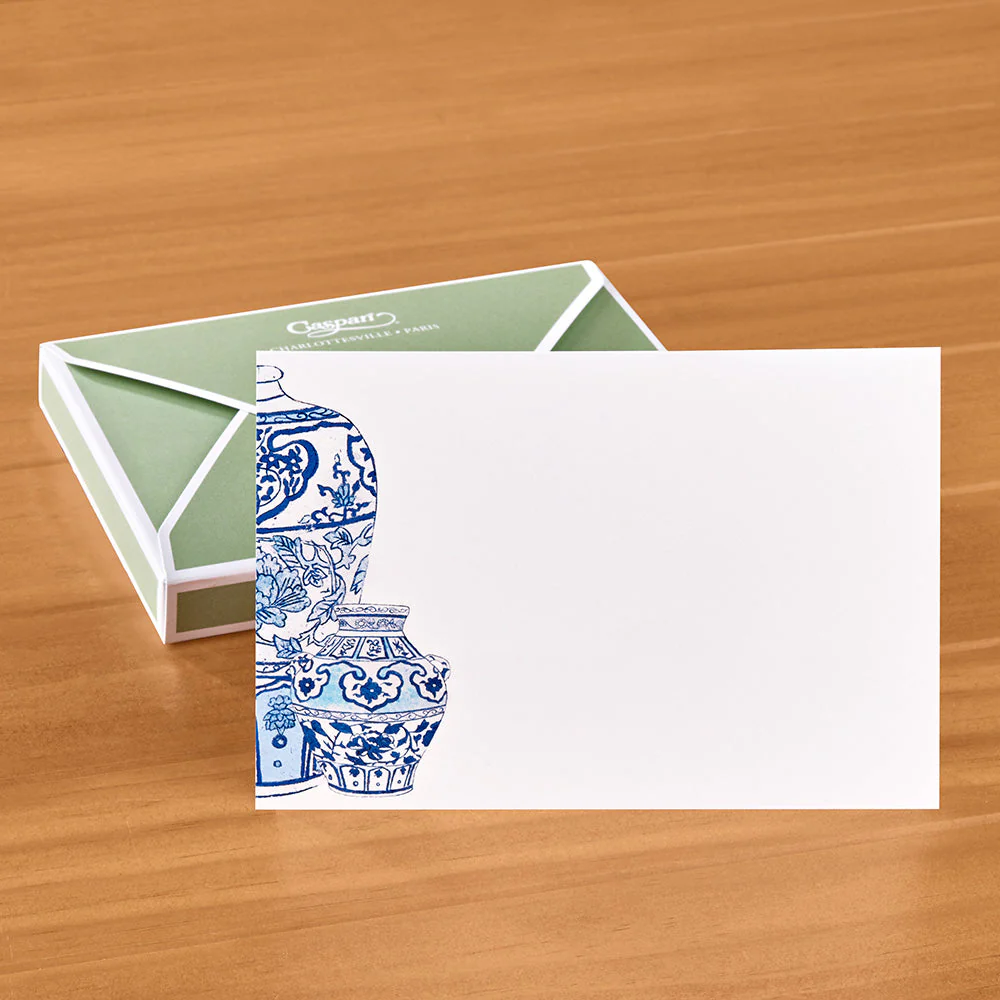 Caspari Blank Correspondence Card Set, Ginger Jars