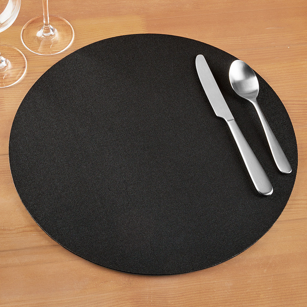 Caspari Canvas Classic Round Felt-Backed Placemat - Image 3