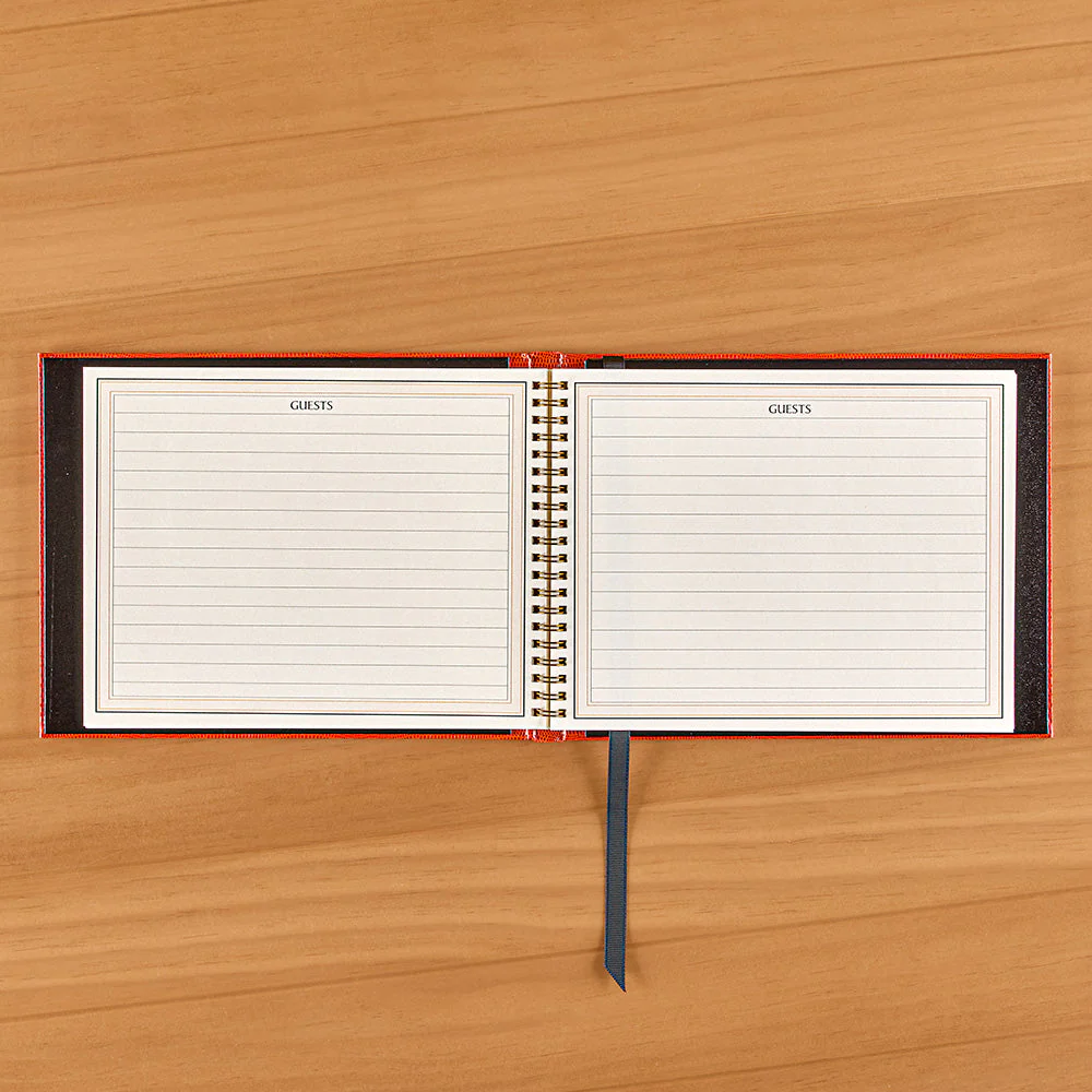 Caspari Faux Leather Guest Book - Image 5