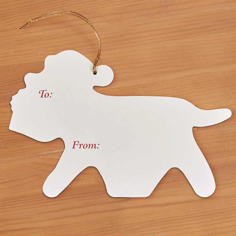 Caspari Holiday Gift Tags, Christmas Delivery (Set of 4) - Image 2