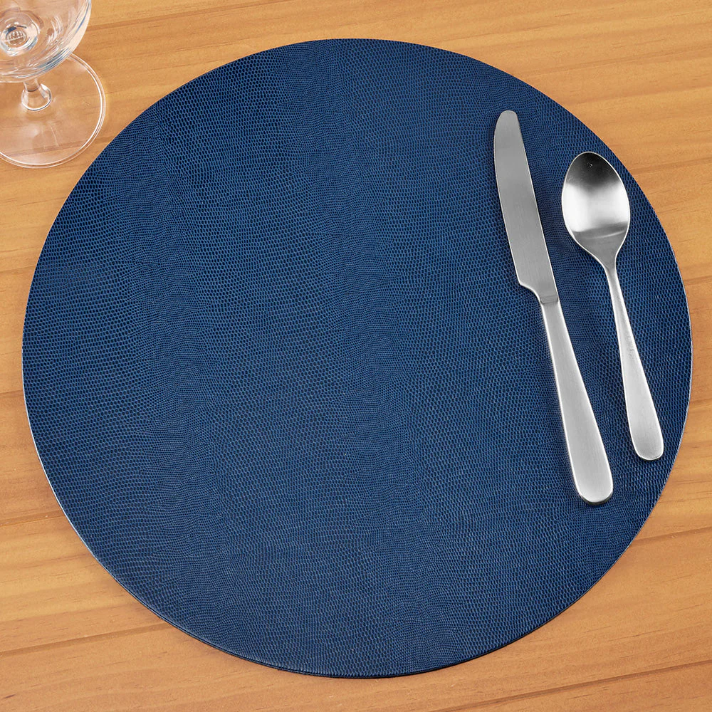 Caspari Lizard Felt-Backed Placemats, Round - Image 5