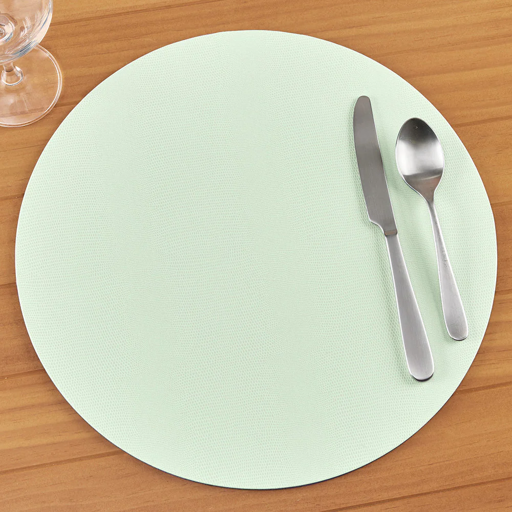 Caspari Lizard Felt-Backed Placemats, Round - Image 6