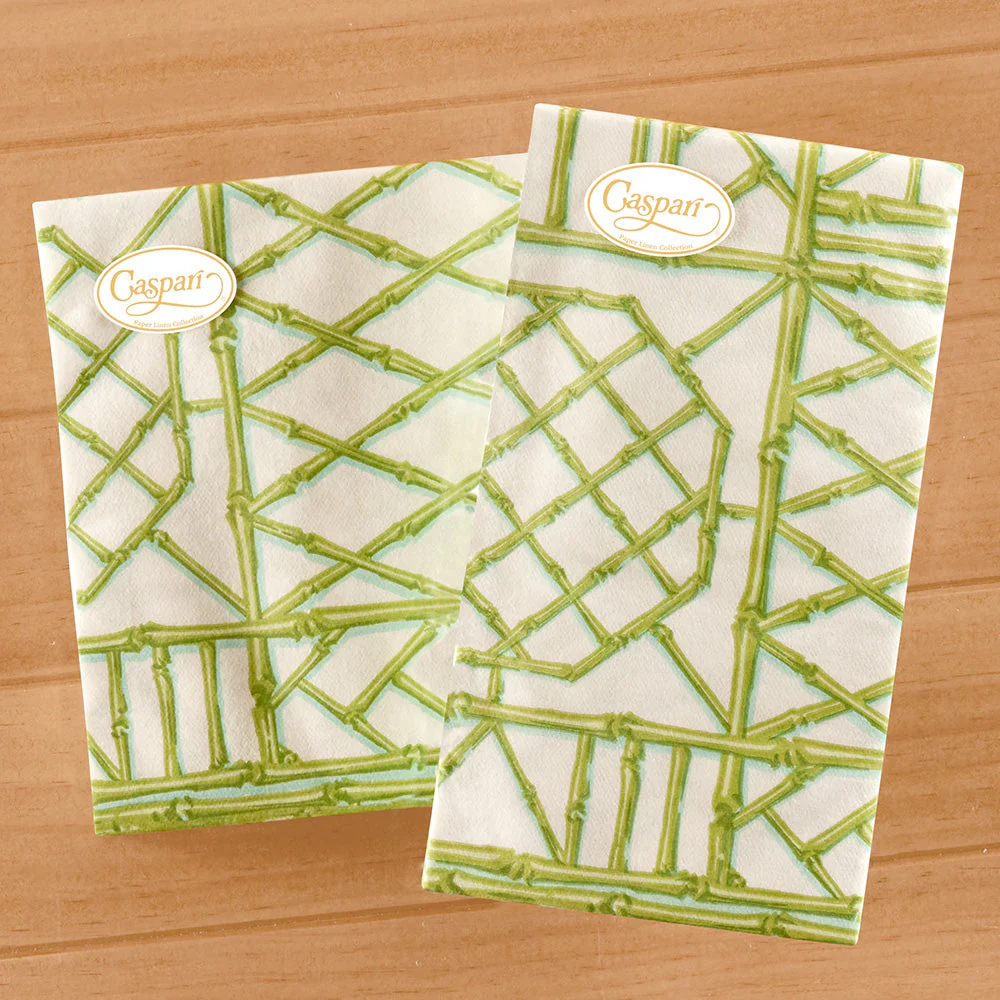 Caspari Paper Linen Napkins, Bamboo Screen - Image 2