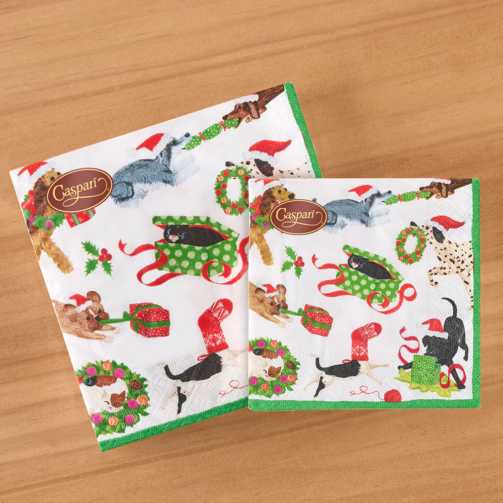 Caspari Paper Napkins, Christmas Mischief - Image 2