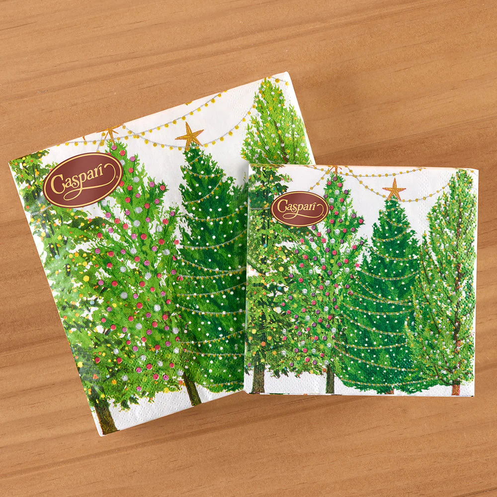 Caspari Paper Napkins, Christmas Trees - Image 2
