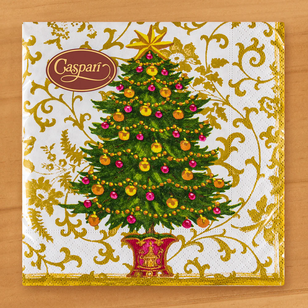 Caspari Paper Napkins, Gilded Tree - Image 3