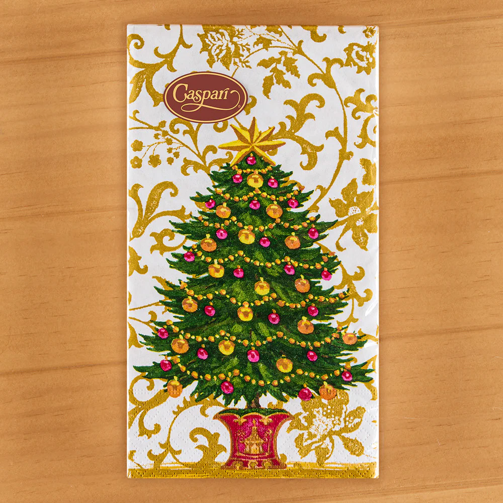 Caspari Paper Napkins, Gilded Tree - Image 4