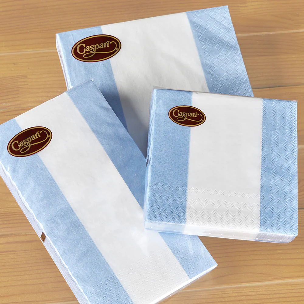 Caspari Paper Napkins & Guest Towels - Bandol Stripe - Image 3